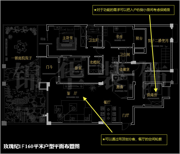 融僑中央花園玫瑰紀(jì)一樓160平米 戶型